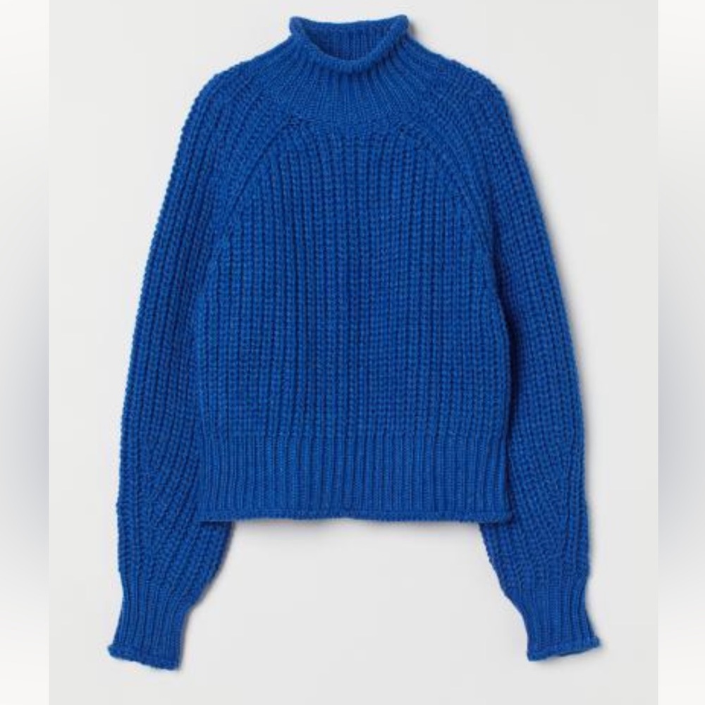H&M Blue Wool Blend Sweater